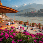 people meditating in Rishikesh